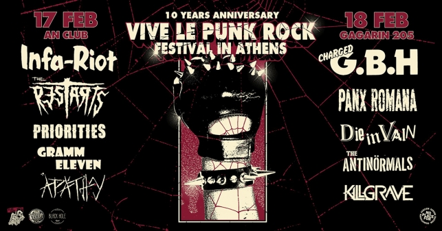10 Χρόνια VIVE LE PUNK ROCK FESTIVAL σε An Club και Gagarin 205